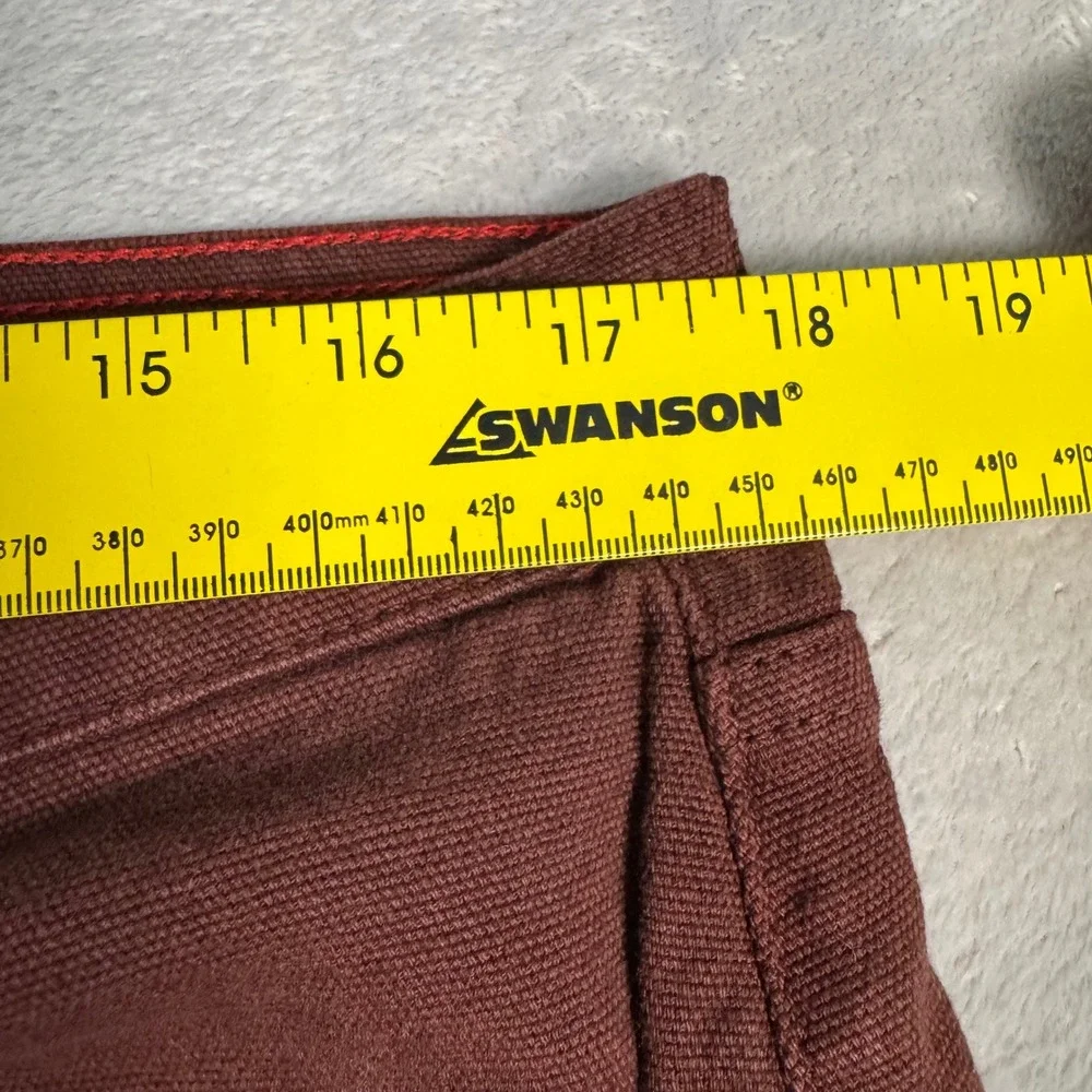 NWOT American Giant Men Roughneck Stretch Canvas Straight Leg Pants 34x34 Raisin